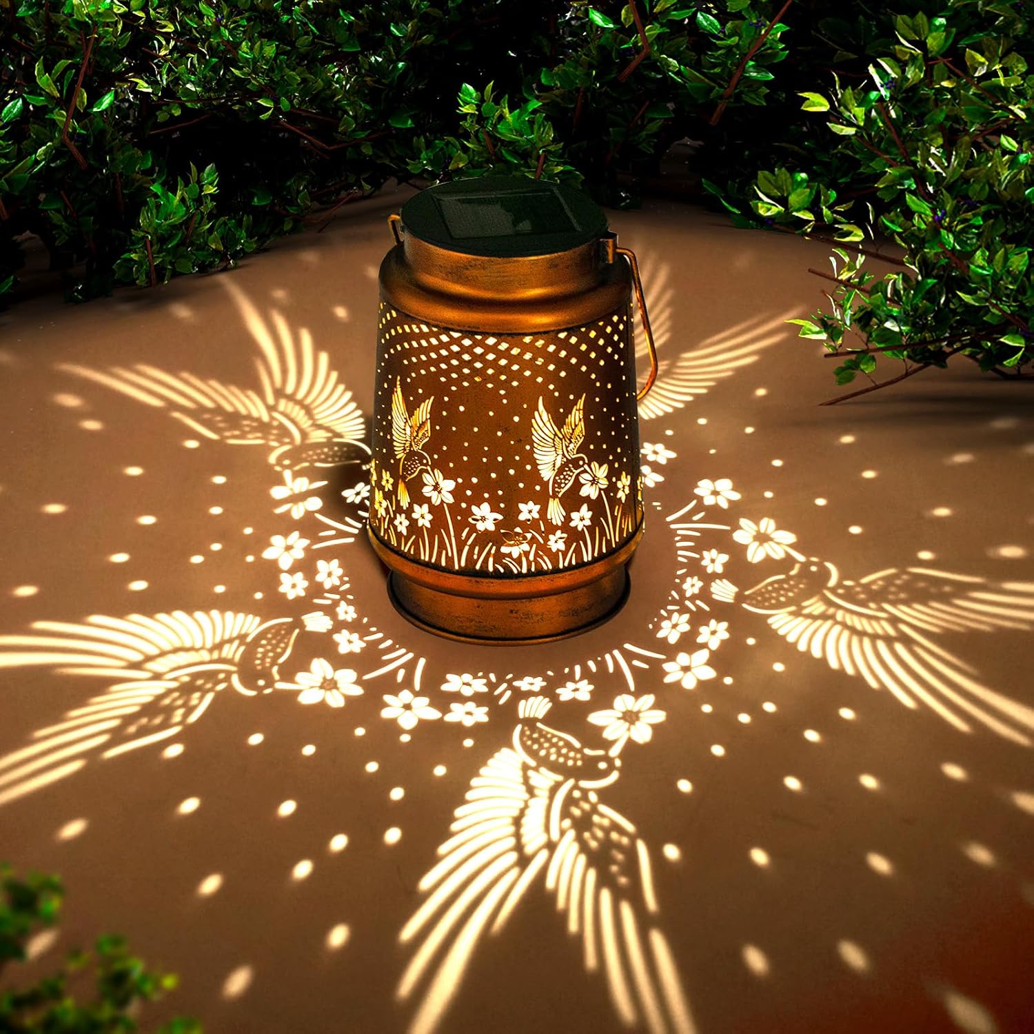Charming Solar Hummingbird Lantern